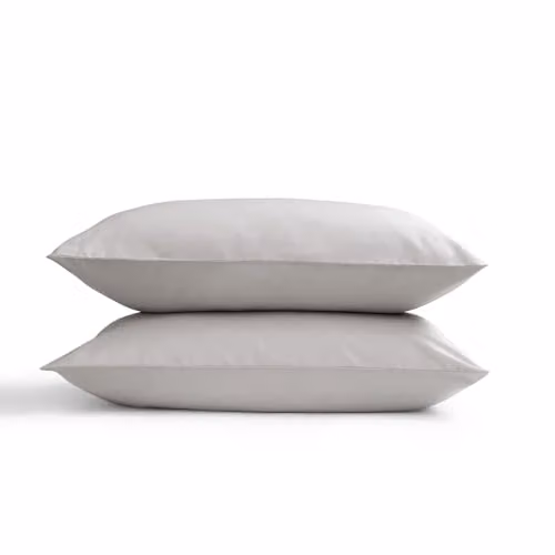 Christy 400TC Luxury Cotton Mako Satin Pillowcases, 2 Pack, Silver Grey, W/H: 50 x 75 cm – 2