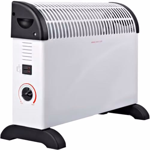 Trendi 2000W Electric Convector Heater in White with Thermostat and Overheat Protection – 1