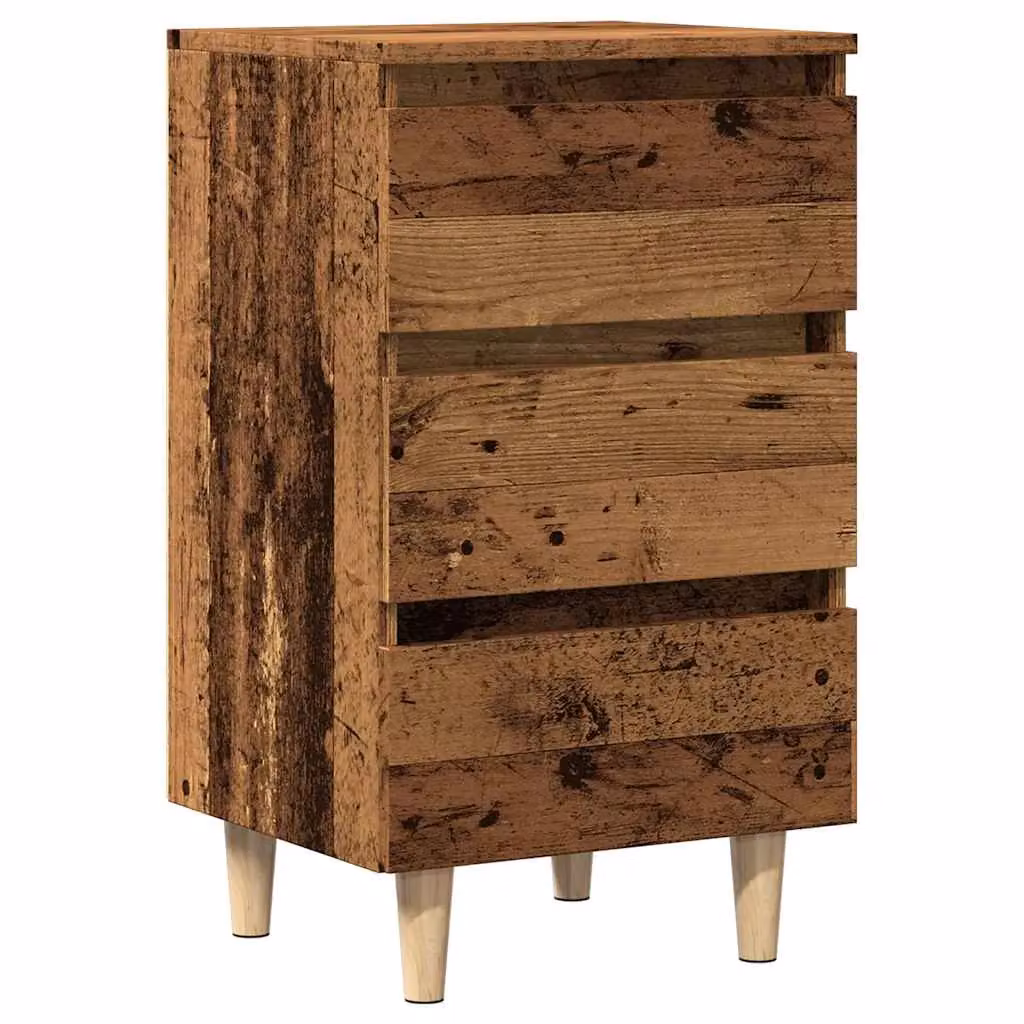 Berkfield Home Bedside Cabinet in Old Wood Brown, W/D/H: 40 x 35 x 69 cm – 2