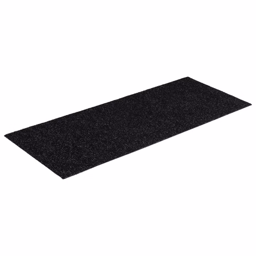 Berkfield Home Self-adhesive Rectangular Stair Mats, 15 Pieces, Black, W: 60 cm, D: 25 cm – 3