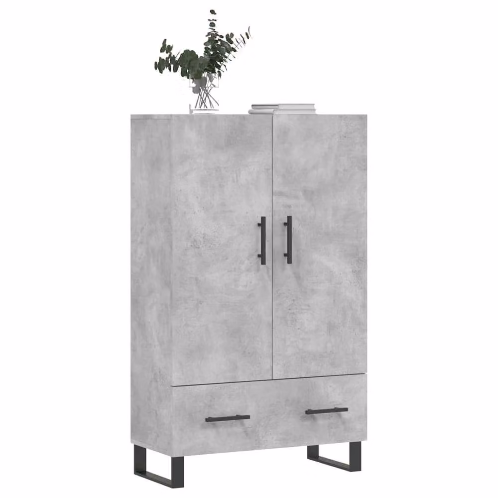 Berkfield Home Modern Highboard in Concrete Grey, W: 69.5 cm, D: 31 cm, H: 115 cm – 2