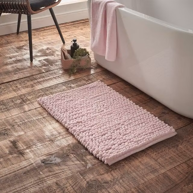Bianca Aspen Bobble Bath Mat Pink W/D: 50 x 80 cm