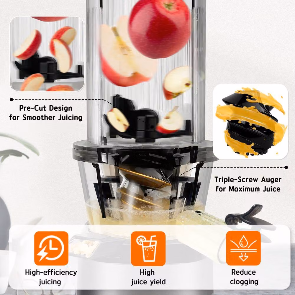 HYSapientia Compact Slow Masticating Juicer 250W 1.3 l in Silver – 3