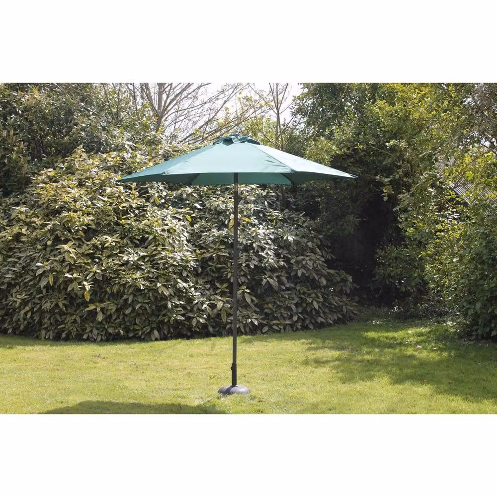 Churnet Valley Garden Furniture Ltd Green Aluminium and Polyester Parasol W: 270 cm, D: 270 cm, H: 240 cm – 3