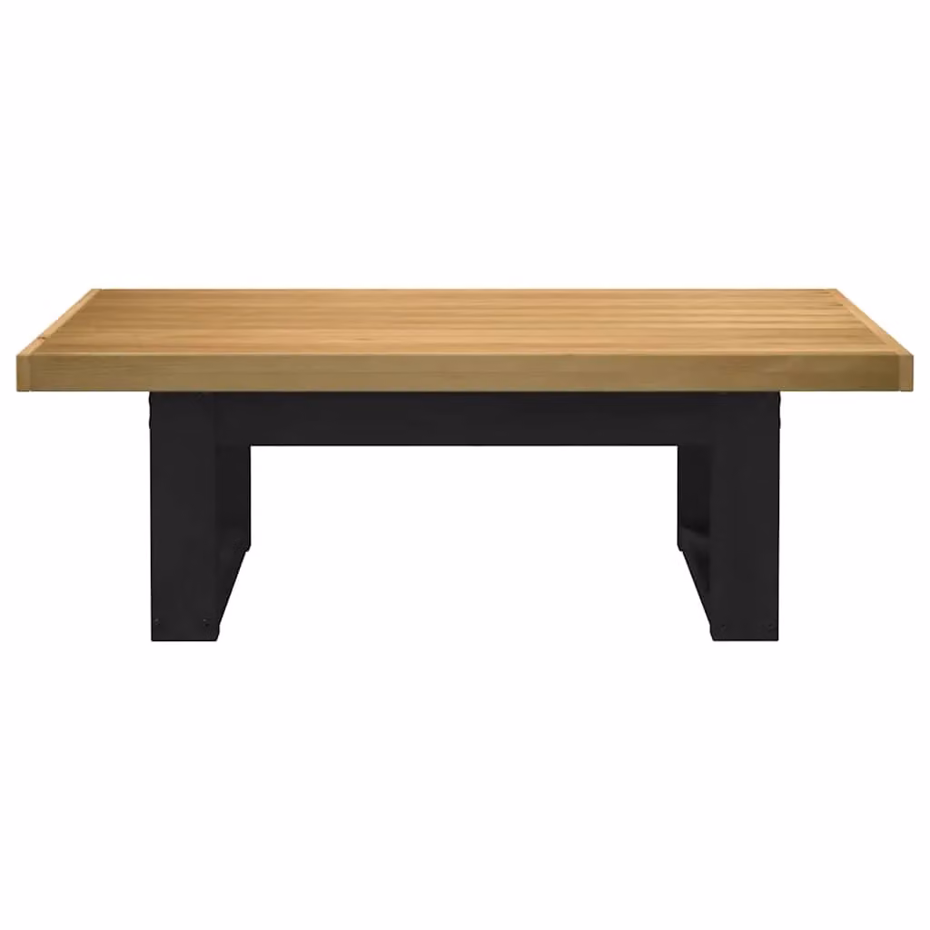 Berkfield Home NOAIN Brown Solid Wood Pine Coffee Table with U-Shaped Legs, W/D/H: 120 x 60 x 40 cm – 3