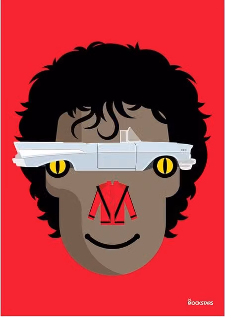 Mockstars Thriller Eyes Multicolour Art Print on Paper, A4