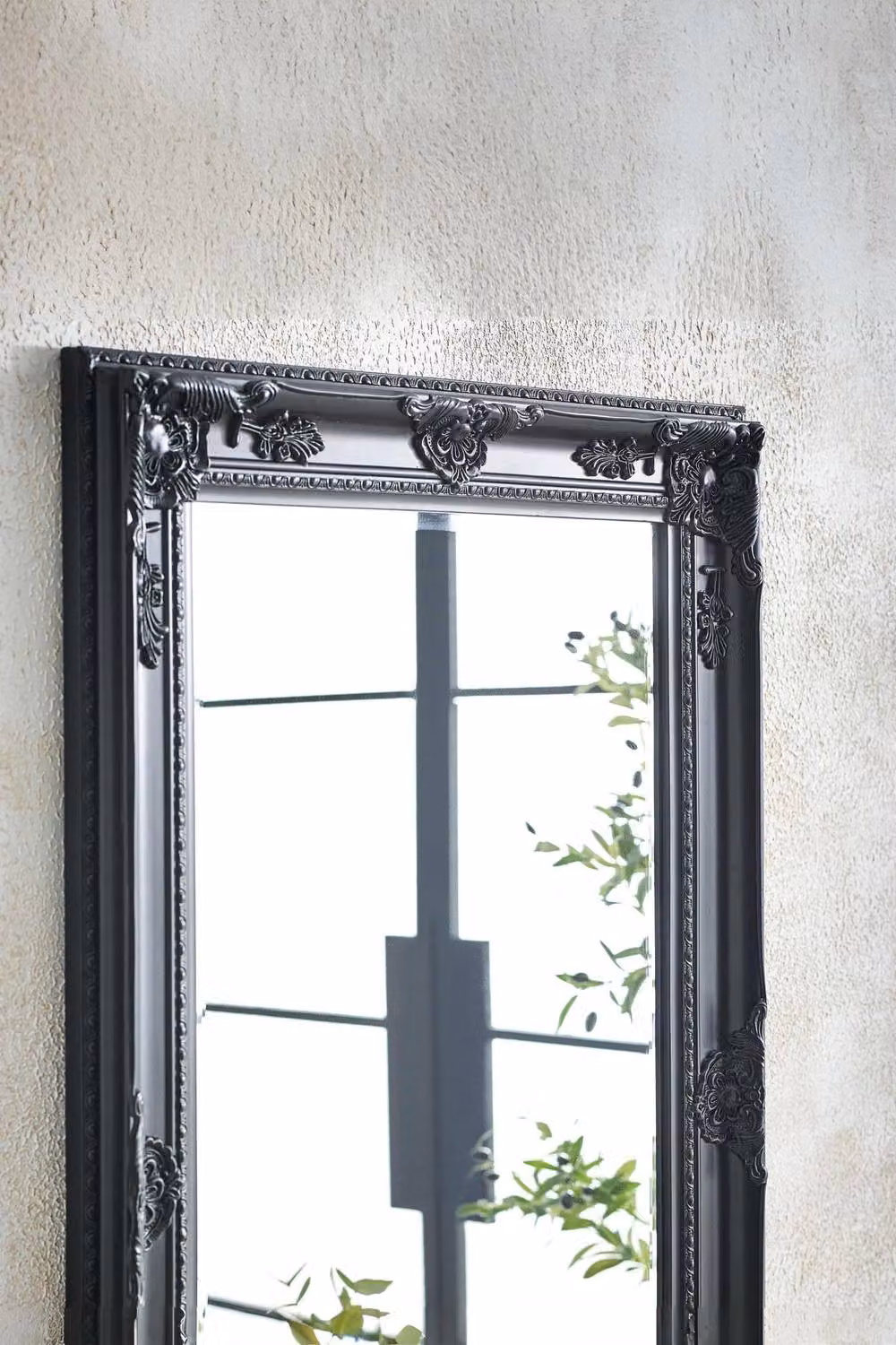Julian Bowen Palais Full Length Mirror in Black, Antique Leaner or Wall Mounted, H 170 cm x W 70 cm – 3