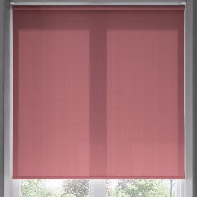 Vieo Made to Measure Terrys Semi-Transparent Textile Roller Blind in Pink Chilli