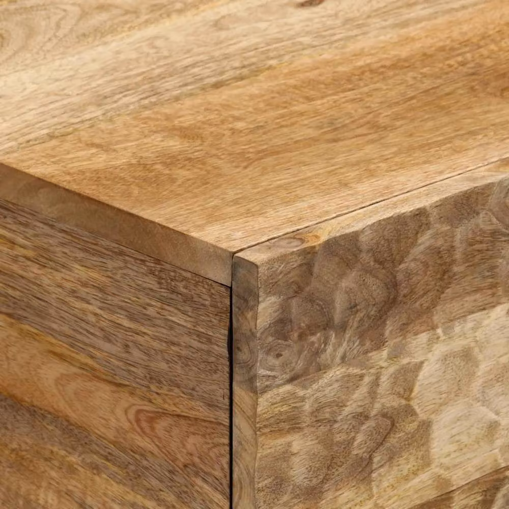 Berkfield Home Mango Wood Coffee Table in Brown, W/D/H: 80 x 50 x 40 cm – 5