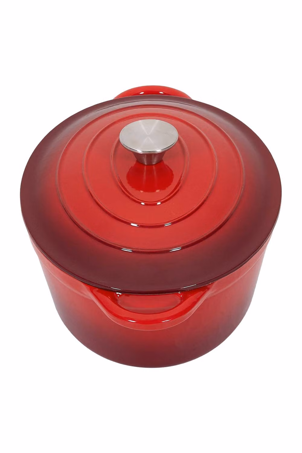 Garden Sanctuary Enamelled Cast Iron Dutch Oven Pot in Red – 2