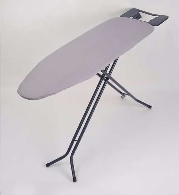 OurHouse Classic White Ironing Board with Height Adjustment and Iron Rest