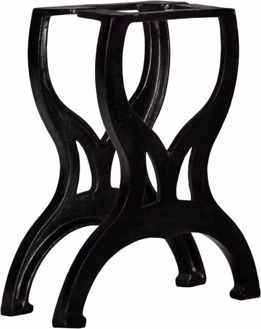Berkfield Home X-Frame Cast Iron Bench Legs, 2 Pieces, Polished Black – 1