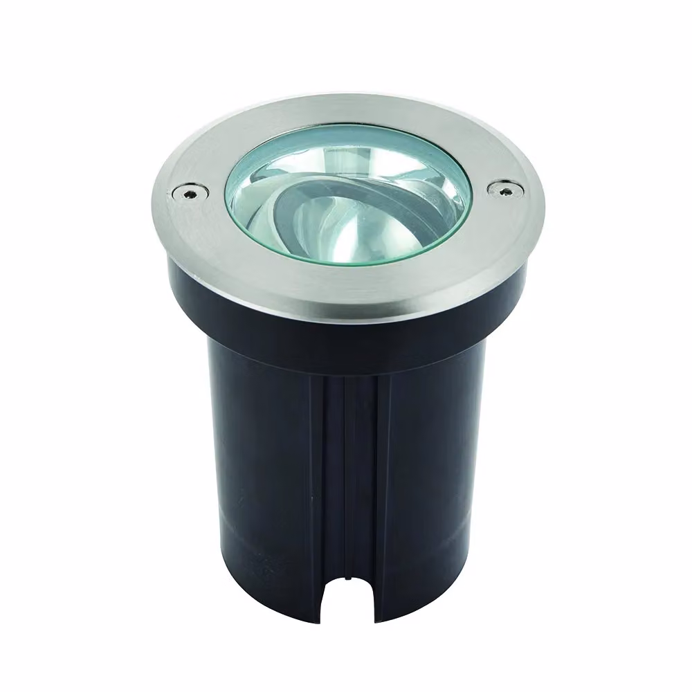 Netlighting Hoxton Outdoor Recessed Ground Light, Warm White, 6W, Matt Black and Brushed Stainless Steel, IP67 – 2