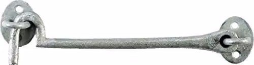 Unifix Malleable Iron Cabin Hooks, Galvanised, Silver, Pack of 10, 203mm