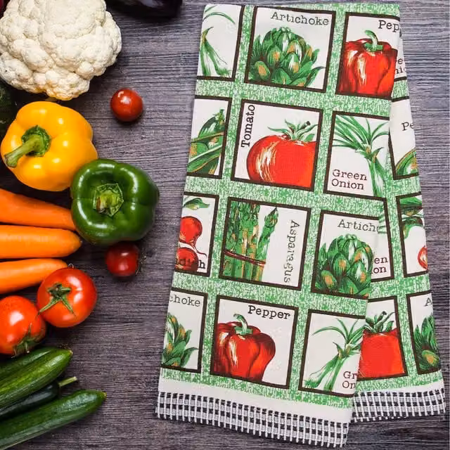 Kitchen Trends Floral Cotton Tea Towels, Pack of 3, Multicolour
