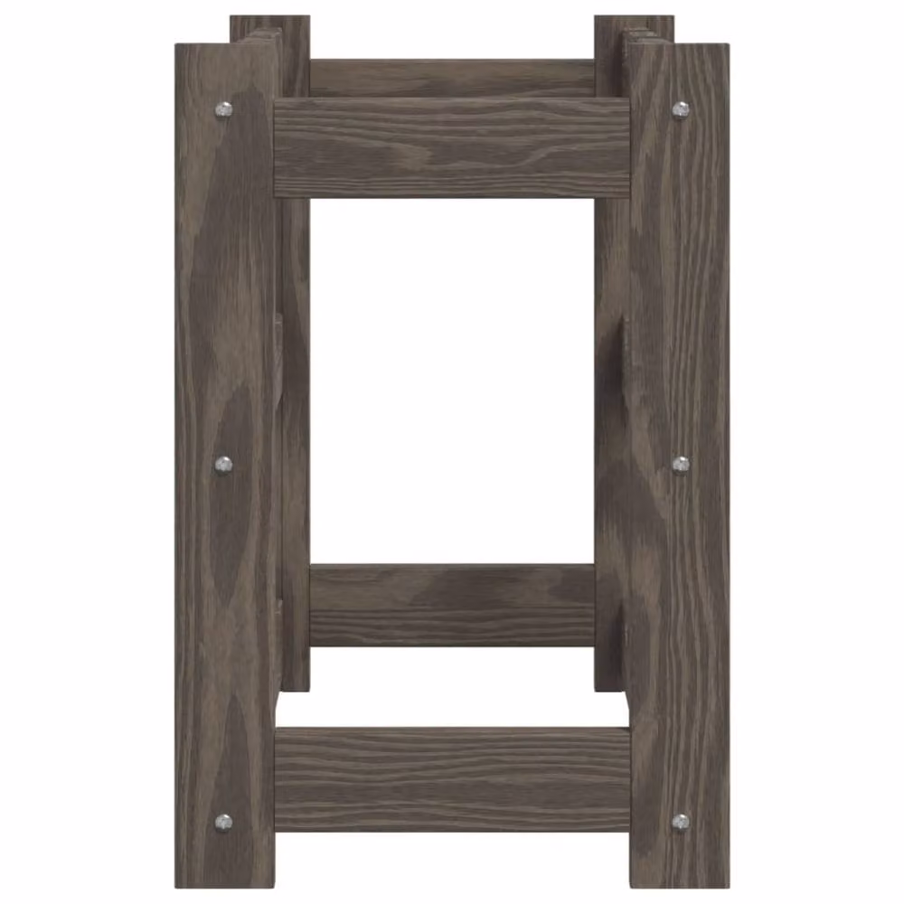Berkfield Home Grey Solid Pine Wall Mounted Rustic Wine Rack for 12 Bottles – 4