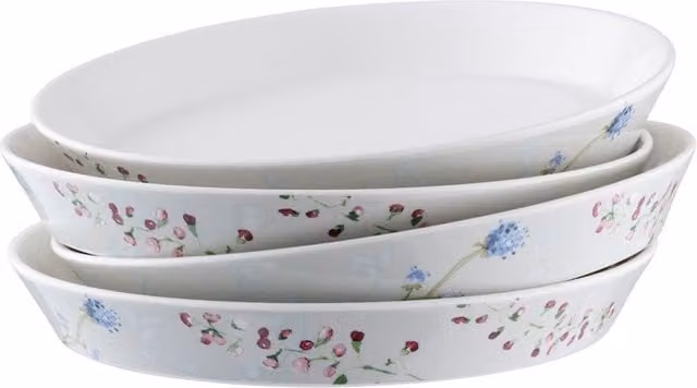 Aynsley Camille Pale Jade Bone China Floral Pasta Bowl Set of 4 in Green, White and Multicolour – 1