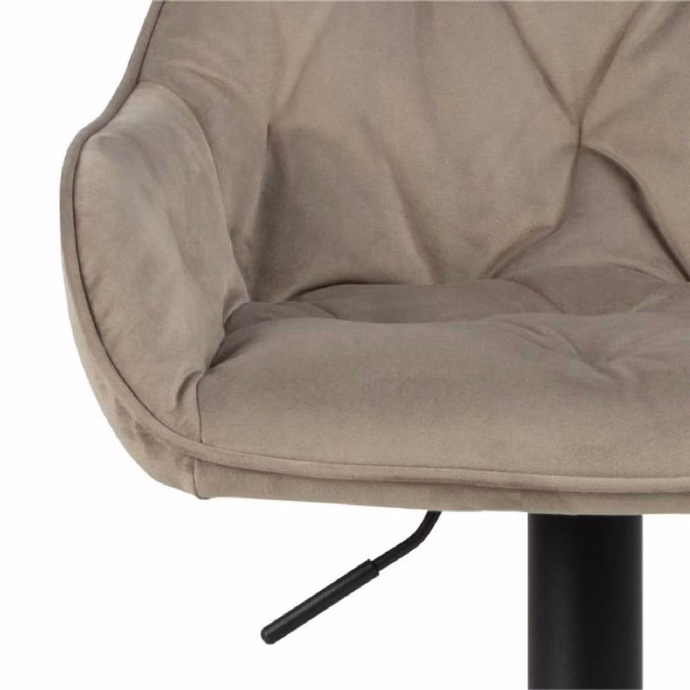 netfurniture Camden Swivel Bar Stool Set of 2 in Beige Velvet – 5