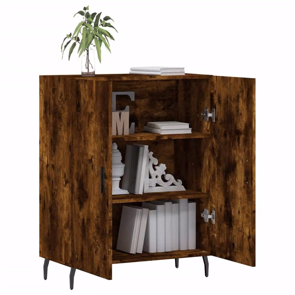 Berkfield Home Smoked Oak Sideboard in Brown, W/D/H: 69.5 x 34 x 90 cm – 4
