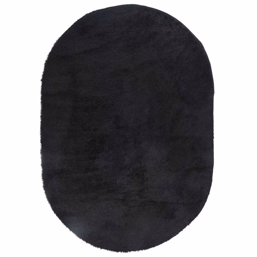Berkfield Home NAVARRA Black Shaggy High Pile Polyester Rug W: 300 cm, D: 200 cm – 2