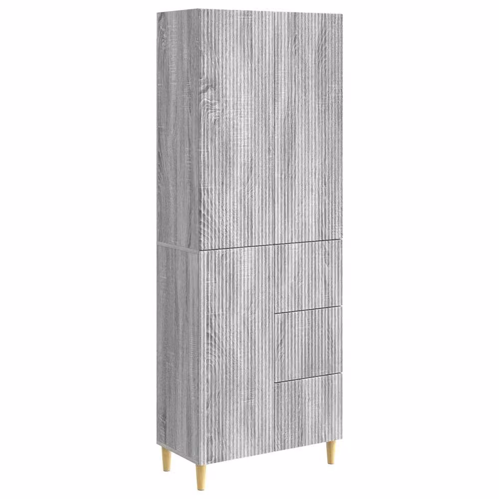 Berkfield Home Modern Grey 2-Piece Cabinet Set with Internal Drawers and Shelves, W/D/H: 66 x 34.5 x 90 cm – 2