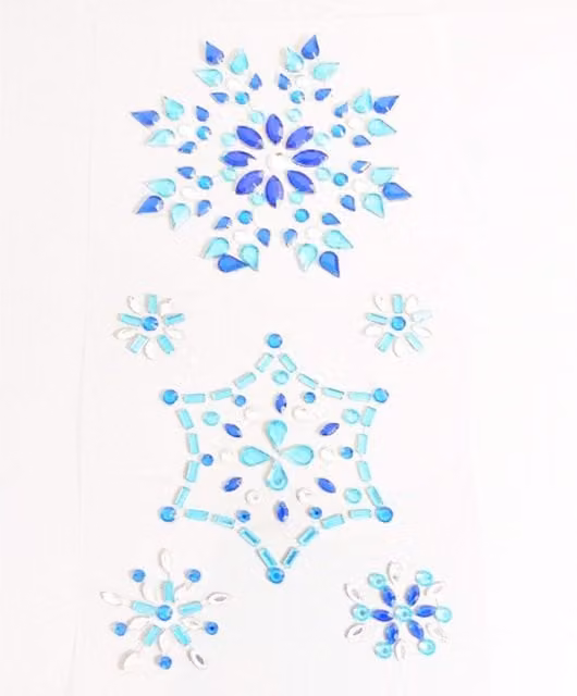 Syntego Blue Snowflake Resin Stickers