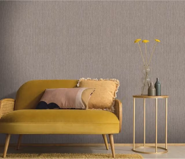 Erismann Quiet Motion Plain Abstract Wallpaper in Brown