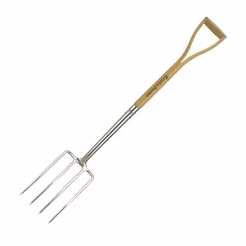Kent & Stowe Stainless Steel Border Fork in Beige and Silver