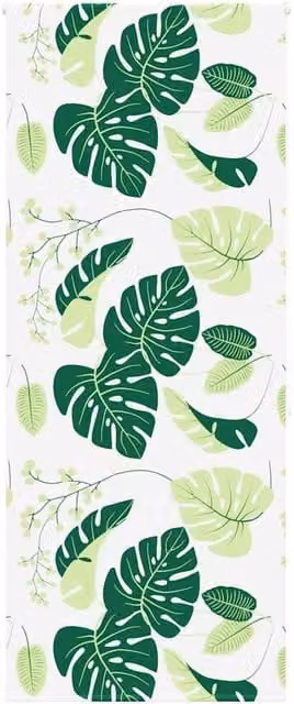 Berkfield Home Green Opaque Shower Roller Blind, W: 110 cm, H: 240 cm