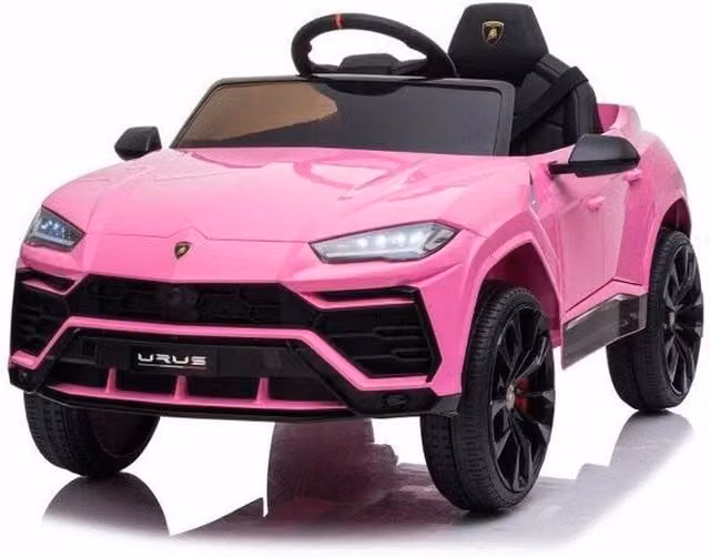 OutdoorToys Licensed Lamborghini Urus 12V Electric Ride On Childrens SUV Car in Pink