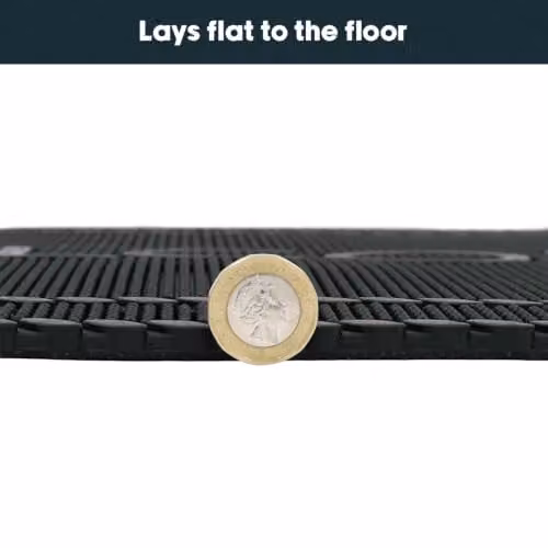 JVL Alvaro Welcome Rubber Pin Doormat, Black, W: 45 cm, D: 75 cm – 7