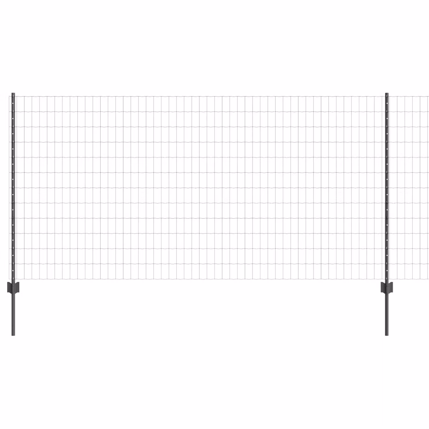 Berkfield Home Euro Fence Steel U-Profile with 10 U-Posts, Grey, H: 120 cm, W: 10 m – 2