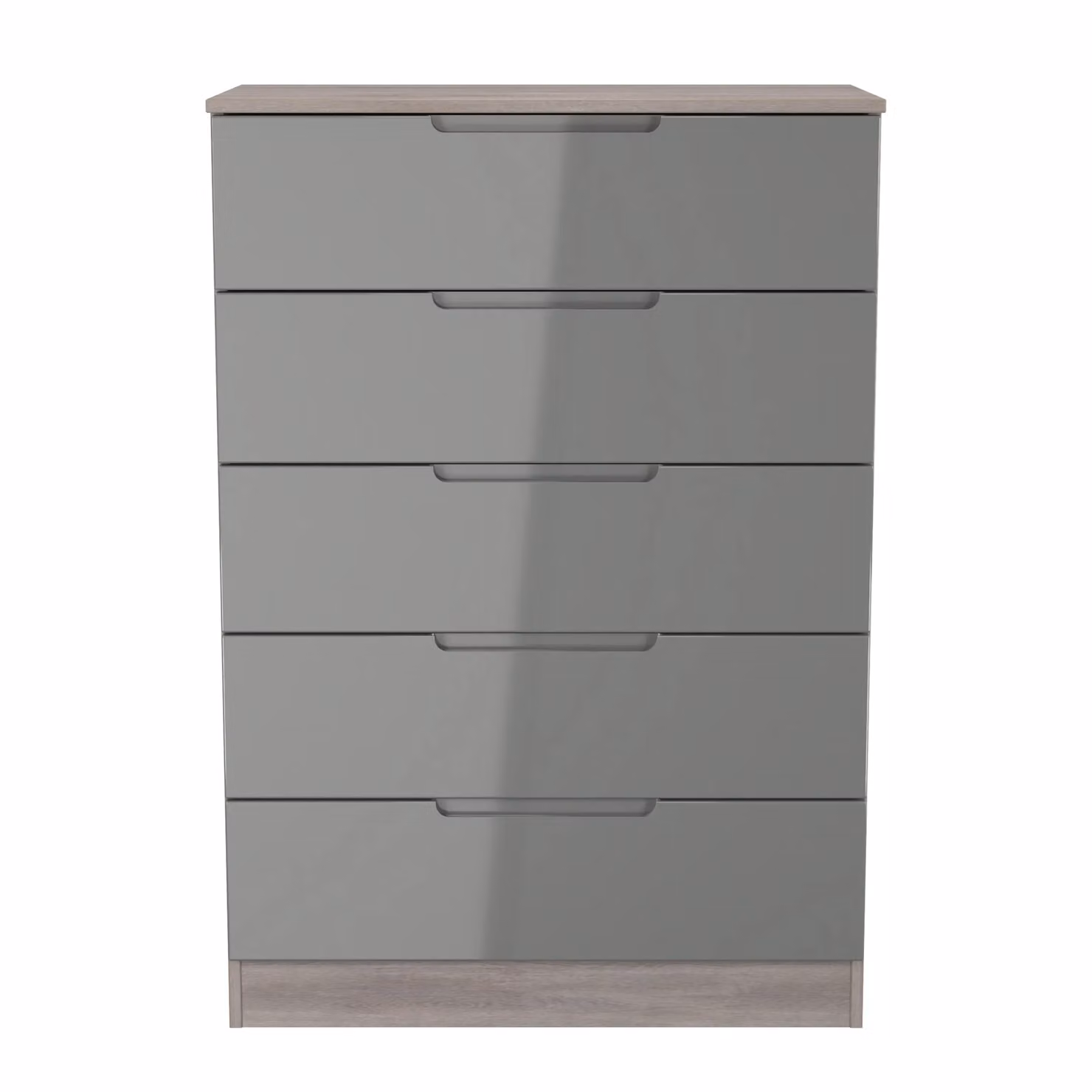 2 U Lucca 5 Drawer Chest in Grey, Ready Assembled – 2