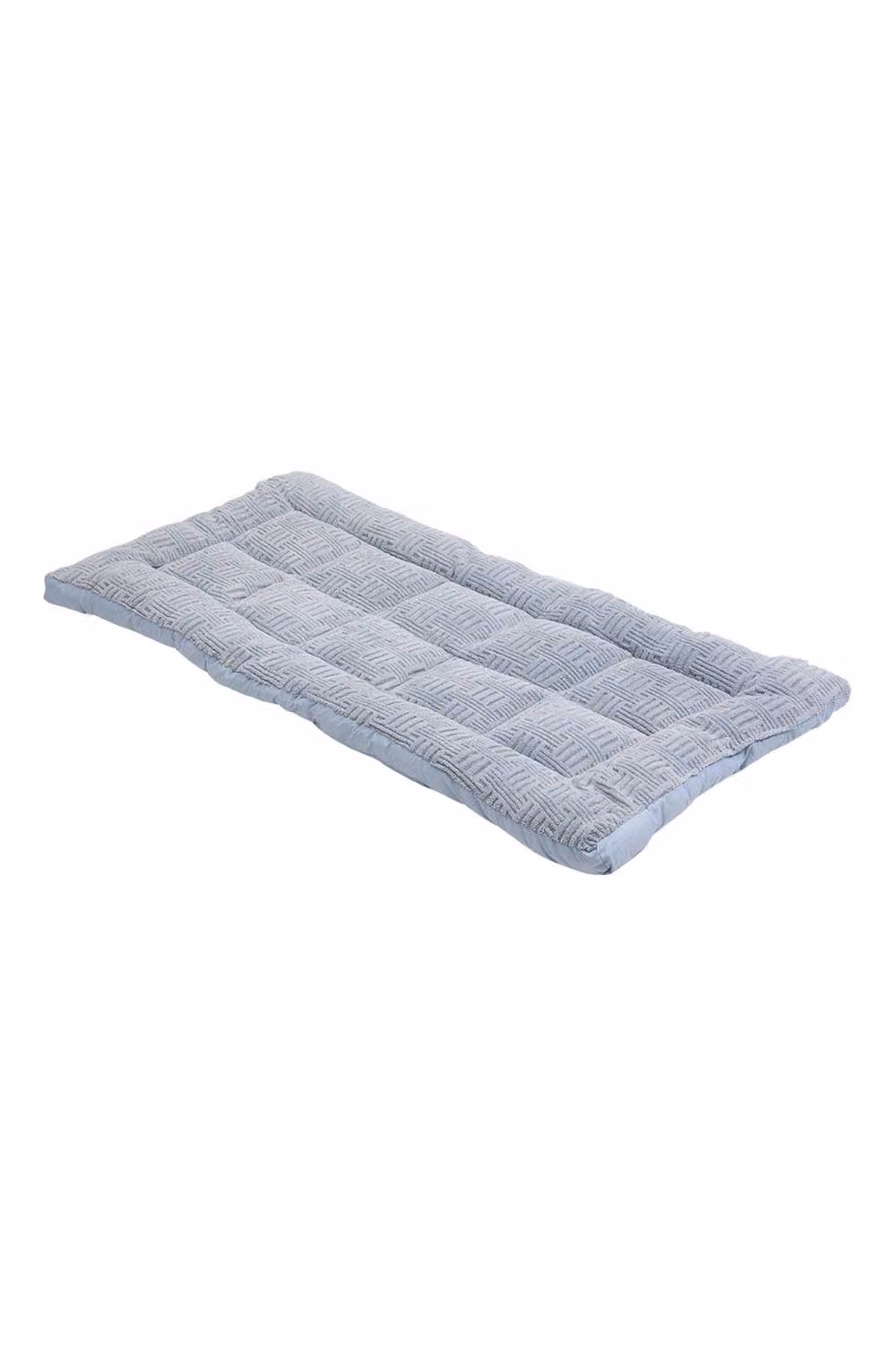 Living and Home Soft Quilted Blue Hollow Fibre Mattress Topper with Elastic Straps, W/D/H: 90 x 200 cm – 3