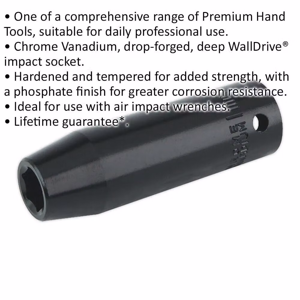 Loops 11mm Forged Deep Impact Socket 1/2 Inch Sq Drive Chrome Vanadium Wrench Socket in Black and Multicolour – 2