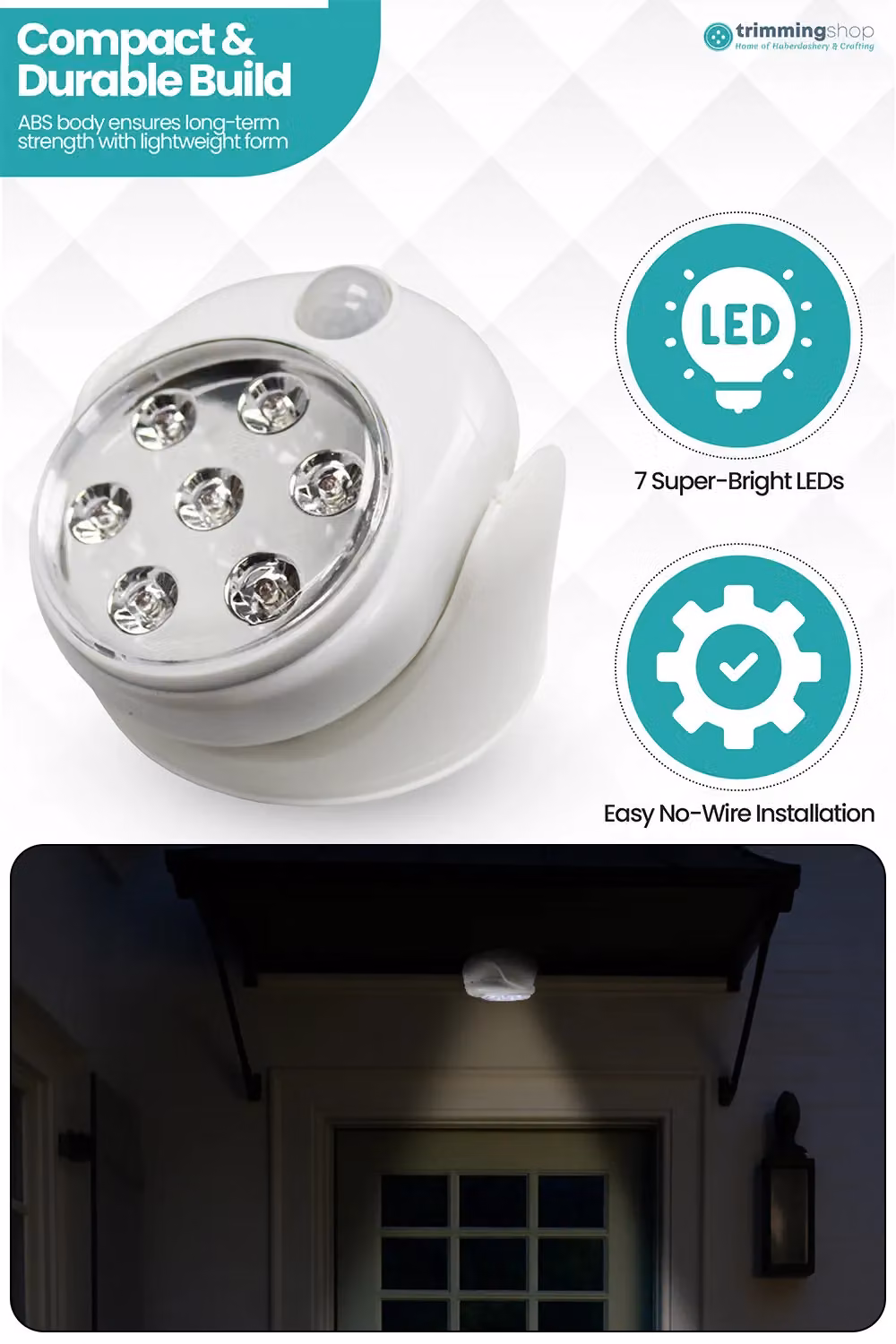 Neel Blue White Cordless Dummy CCTV Camera with 7 LED Lights and Motion Sensor – 4