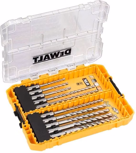 DeWalt TSTAK System DT70752-QZ Carbide Tipped SDS Drill Bit Set, 10 Pack, Silver