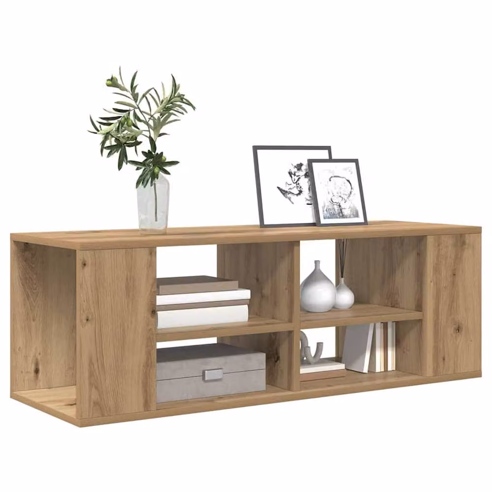 Berkfield Home Artisan Oak TV Cabinet in Brown, W: 102 cm, D: 35 cm, H: 35 cm – 3