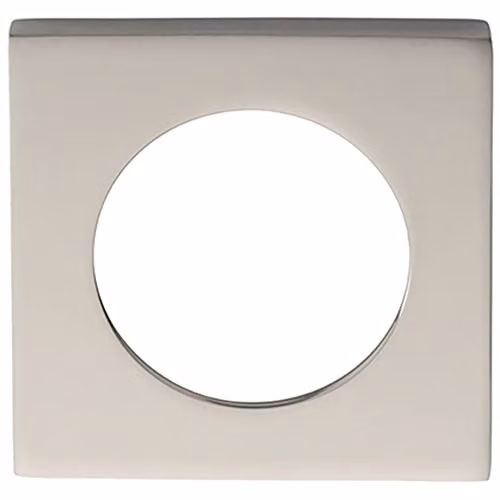 Loops Square Door Handle Rose Pack in Polished Stainless Steel, W/D/H: 52 x 52 x 7 mm