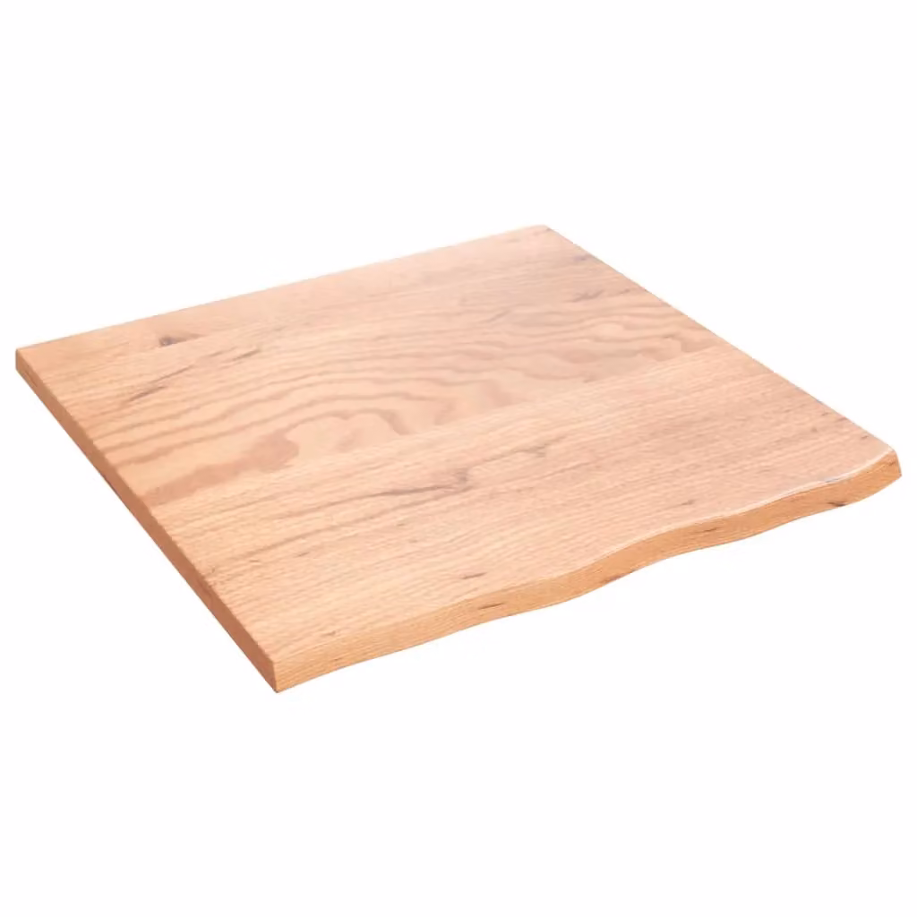 Berkfield Home Brown Treated Solid Wood Bathroom Countertop W/D/H: 60 x 60 x 2 cm
