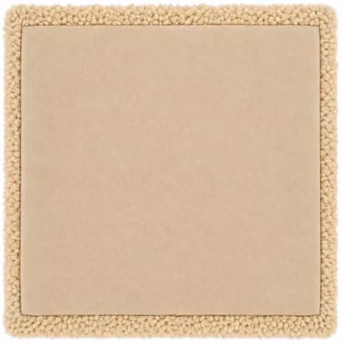 SNUGRUGS Genuine Sheepskin Square Seat Pad with Microsuede Backing, Beige, W/D: 40 x 40 cm – 1