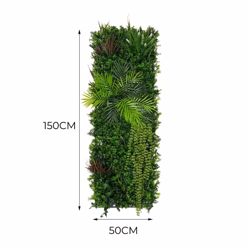 Monstershop Alina Artificial Floral Wall Tile in Green, W/H: 50 x 150 cm – 5