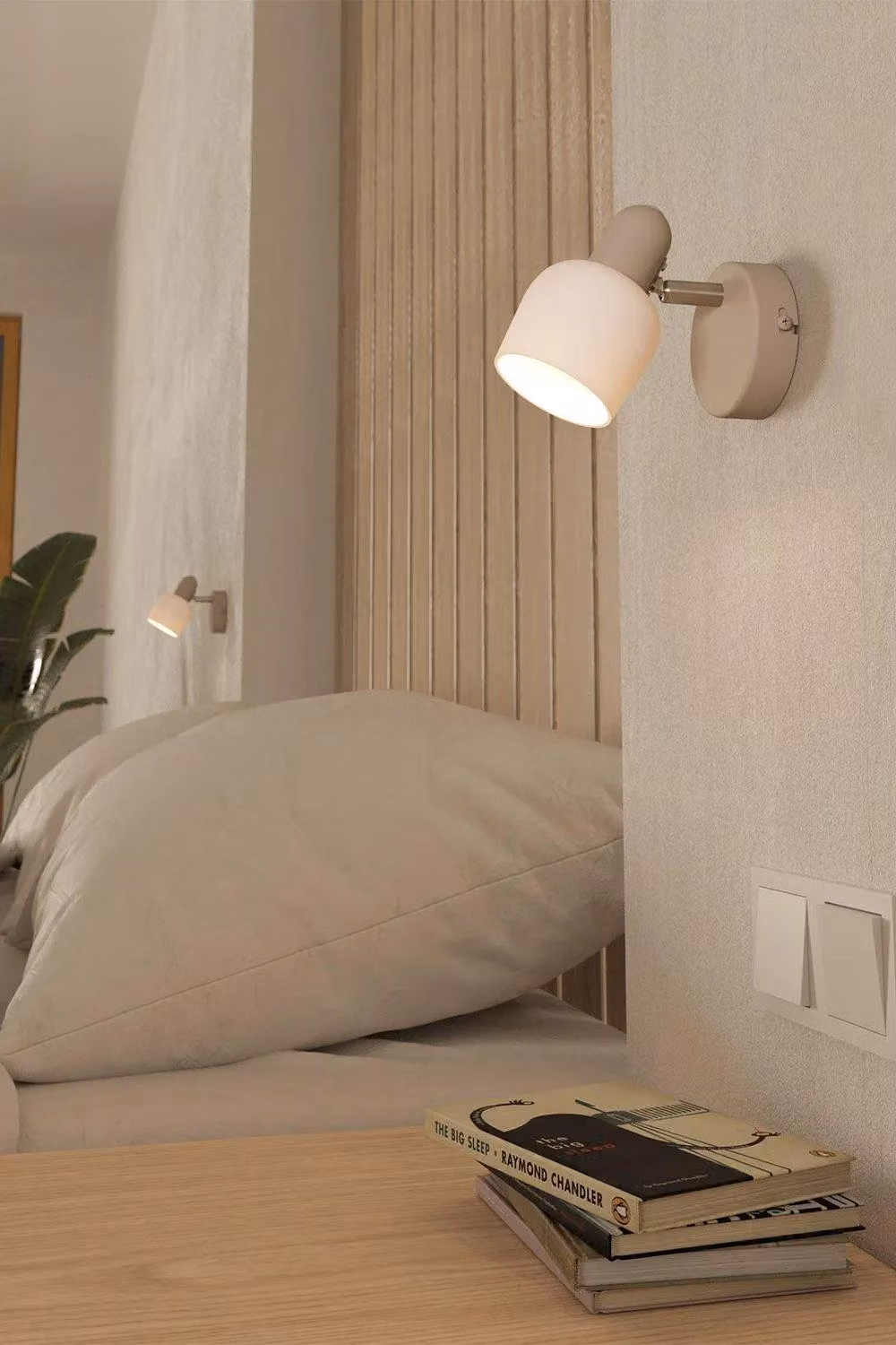 Eglo Corato Adjustable Single Wall Spotlight in Beige with Glass and Stone Finish – 2