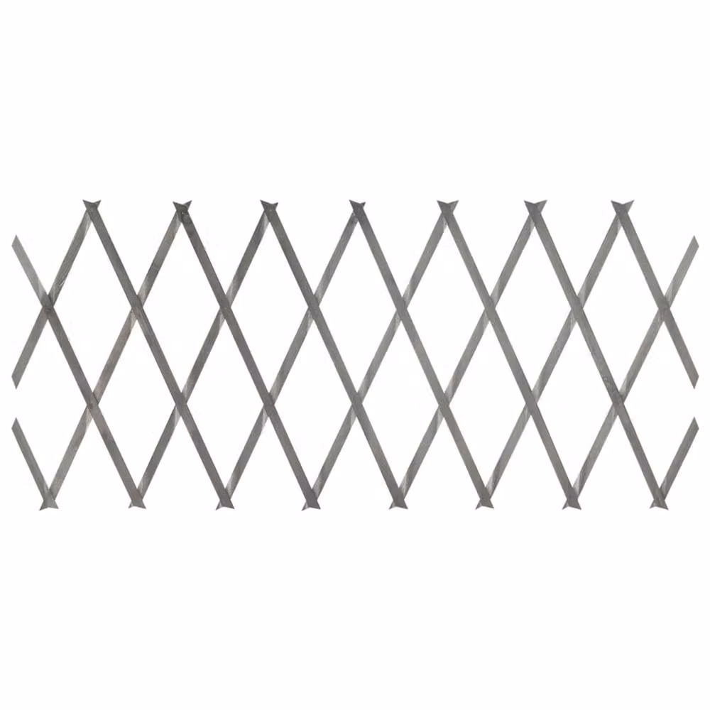 Berkfield Home Grey Solid Firwood Trellis Fences, 5 Pieces, H 180 cm x W 30 cm