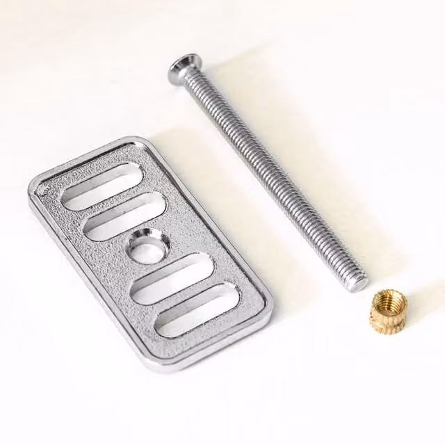 Nes Home Chrome Decorative Overflow Cover Plate and Bolt for Bathroom or Kitchen Basins in Silver
