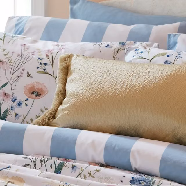 Laura Ashley Carys Rectangular Filled Boudoir Cushion in Mustard Yellow, W: 50 cm, D: 30 cm