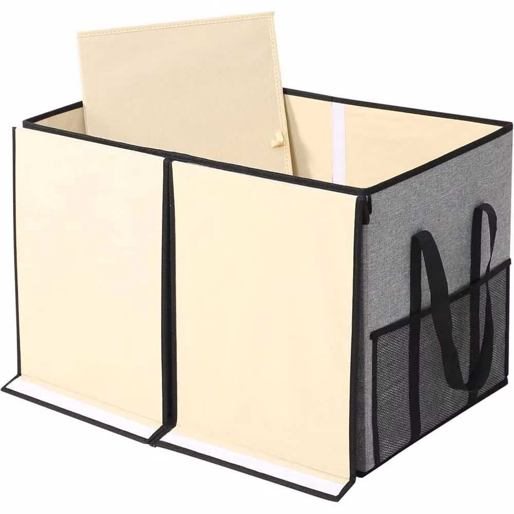 Nordara Grey Mesh Large Collapsible Storage Box and Toy Chest for Childrens Rooms W/D/H: 42 x 35 x 65 cm – 3