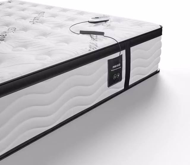 Prime Heated 3000 Gel Pocket Hybrid Mattress in White, W/D/H: 180 x 200 cm