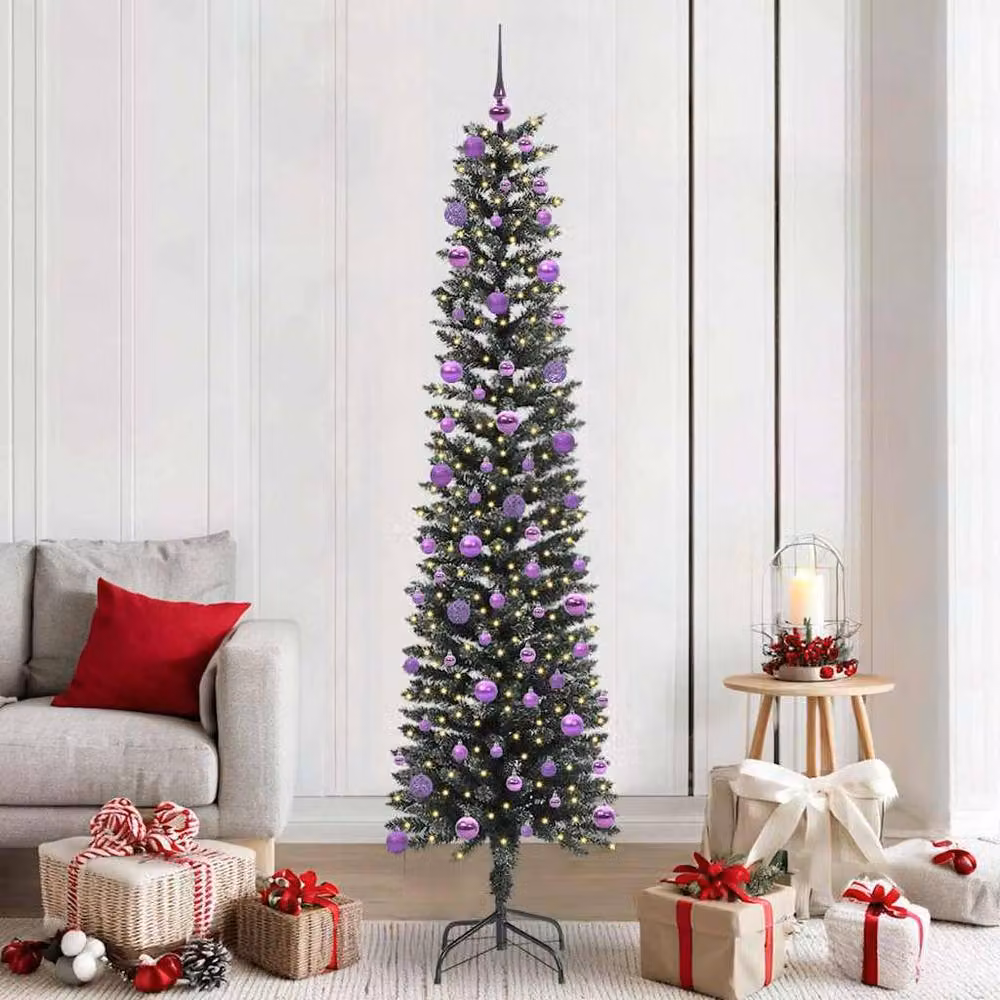 Berkfield Home Elegant Green Artificial Christmas Tree with 300 LEDs, W/D/H: 58 x 58 x 210 cm – 2