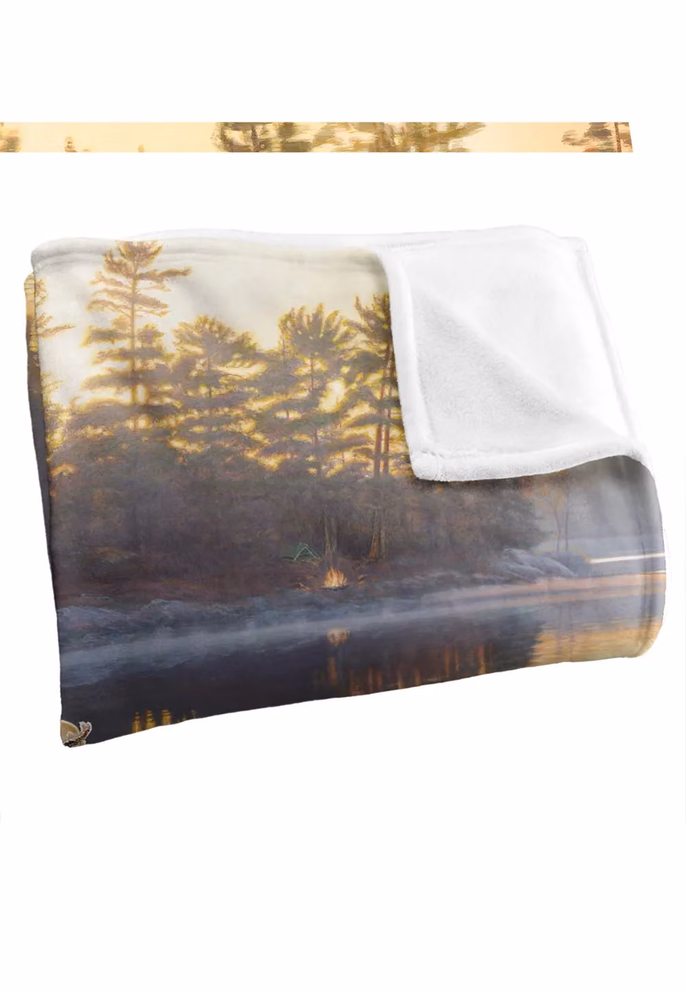 Wild Wings Gone Fishing 2 Silky Touch Super Soft Fleece Throw Blanket in White, W/D/H: 152 x 127 cm – 4
